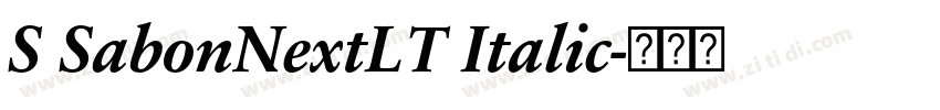 S SabonNextLT Italic字体转换